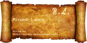 Mindek Laura névjegykártya